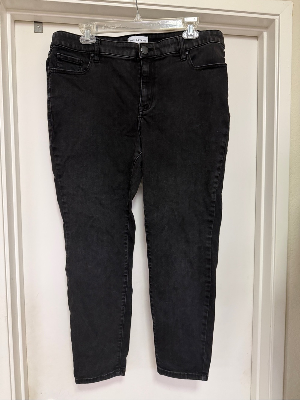 Lane Bryant FLEX MAGIC WAISTBAND SIGNATURE FIT MID-RISE SKINNY black denim 16S